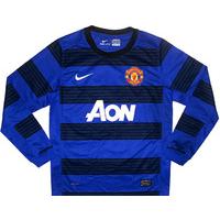 2011-13 Manchester United Player Issue \'Replica\' Away L/S Shirt (Good) M.Boys