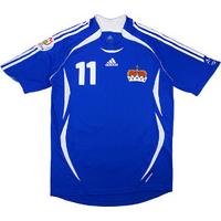 2007 liechtenstein match worn home shirt burgmeier 11 v denmark