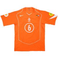 2004 Holland Match Worn European Championship Home Shirt Cocu #6 (v Germany)