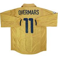 2001-02 Barcelona Player Issue Champions League Third L/S Shirt Overmars #11 *Mint* L