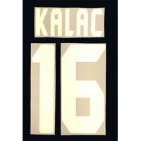 2006-07 AC Milan Player Issue European Kalac #16 Name Set