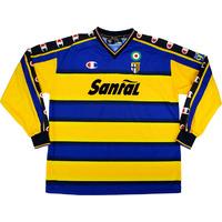 2002-03 Parma Match Worn UEFA Cup Home L/S Shirt Barone #6 (v Wisla)