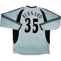 2003 04 newcastle match worn uefa cup third ls shirt bernard 35 v psv