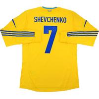 2011-13 Ukraine Player Issue Home L/S Shirt Shevchenko #7 *w/Tags* L