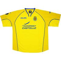 2004-05 Villarreal Match Issue UEFA Cup Home Shirt Alcantara #33 (v AZ)