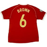 2006-07 Manchester United Match Worn Champions League Home Shirt Brown #6 (v Copenhagen)