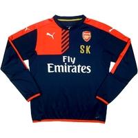 2015 16 arsenal staff issue training top sk very good l