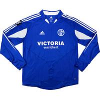 2005-06 Schalke Match Issue UEFA Cup Home L/S Shirt Kläsener #4