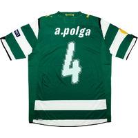 2009 10 sporting lisbon match worn europa league home shirt apolga 4 v ...