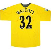 2005-06 Arsenal Match Issue Away L/S Shirt Walcott #32