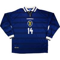 2000 Scotland Match Issue Home L/S Shirt #14 (v Holland)