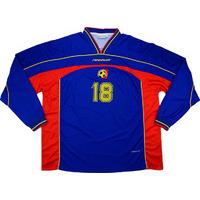 2001 Andorra Match Issue Away L/S Shirt #18 (v Holland)