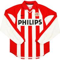 2000-02 PSV Match Issue Home L/S Shirt #12