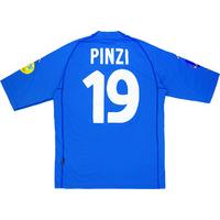2002 Italy U-21 European Championship Match Issue Home Shirt Pinzi #19