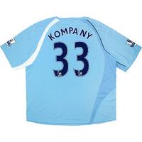 2008-09 Manchester City Match Issue Home Shirt Kompany #33