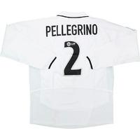 2002-03 Valencia Player Issue Home L/S Shirt Pellegrino #2 *As New* L