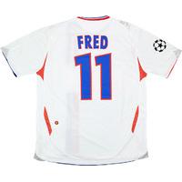 2006 07 lyon match issue cl home shirt fred 11 v roma