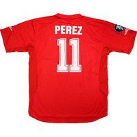 2005-06 AZ Alkmaar Match Issue UEFA Cup Home Shirt Perez #11