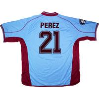 2004-05 AZ Alkmaar Match Issue UEFA Cup Away Shirt Perez #21