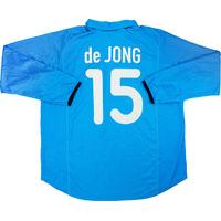 2001-02 PSV Match Issue Away L/S Shirt de Jong #15