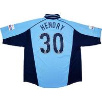 2000 01 bolton match issue away shirt hendry 30