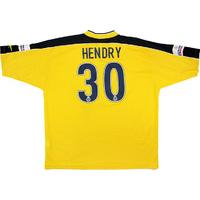 2000 01 bolton match issue third shirt hendry 30