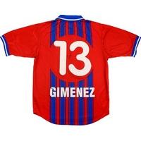 2001 fc basel match issue home signed shirt gimenez 13