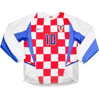 2003 Croatia Match Worn Home L/S Shirt #10 (N.Kova?) v Sweden