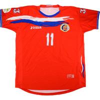 2006 Costa Rica Match Worn World Cup Home Shirt Gomez R. #11 (v Poland)