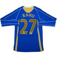 2007-08 Portsmouth Player Issue Home L/S Shirt Kanu #27 (Very Good) M