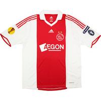 2009-10 Ajax Match Issue Europa League Home Shirt Rommedahl #28