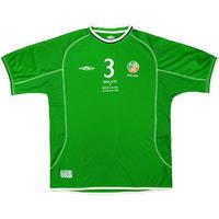 2001 Ireland Match Worn Home Shirt #3 (Harte) v Holland