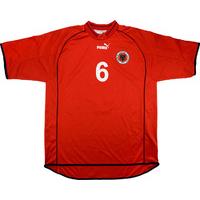 2002-03 Albania Match Issue Home Shirt #6