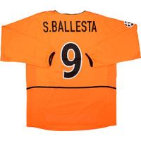 2002-03 Valencia Player Issue CL Away L/S Shirt S.Ballesta #9 *As New* L