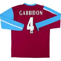 2005-07 West Ham Home L/S Shirt Gabbidon #4 M