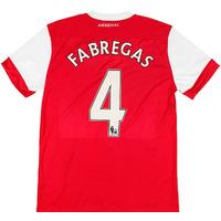 2010-11 Arsenal Home Shirt Fabregas #4 (Excellent) S