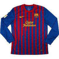 2011-12 Barcelona Home L/S Shirt (Excellent) M