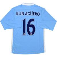 2011-12 Manchester City Home L/S Shirt Kun Agüero #16 (Excellent) L