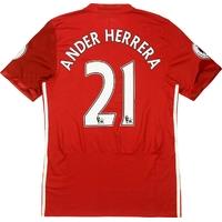 2016-17 Manchester United Adizero Player Issue Authentic Home Shirt Ander Herrera #21 *As New* M