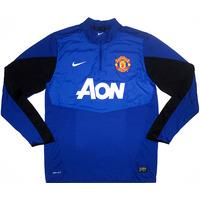 2013-14 Manchester United Player Issue 1/2 Zip Training Top (Excellent) XL