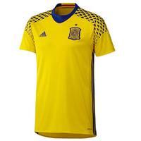 2016-2017 Spain Away Adidas Goalkeeper Shirt (Yellow)