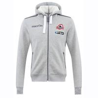 2016 2017 edinburgh rugby heavy full zip cotton hooded sweatshirt grey