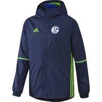 2016-2017 Schalke Adidas Rainjacket (Dark Blue)