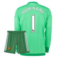 2015-16 Manchester United Home Goalkeeper Mini Kit (Your Name)