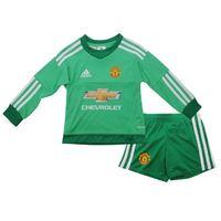 2015-2016 Man Utd Adidas Home Goalkeeper Little Boys Mini Kit