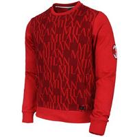 2016-2017 AC Milan Adidas Graphic Sweat Top (Red)