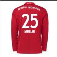 2016-17 Bayern Munich Long Sleeve Home Shirt (Muller 25)