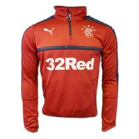 2016-2017 Rangers Puma Half Zip Training Top (Chilli Pepper)