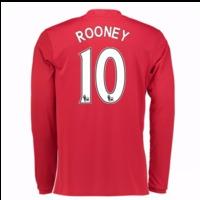 2016-17 Man United Home Long Sleeve Shirt (Rooney 10)