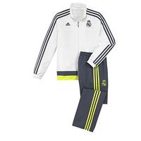2015-2016 Real Madrid Adidas Presentation Tracksuit (White-Black) - Kids